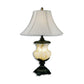 HomeRoots Alabaster Table Lamp in Black Metal Finish