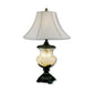 HomeRoots Alabaster Table Lamp in Black Metal Finish