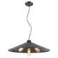 HomeRoots Alcove 4-Light Pendant With Raw Brass Interior Shade and Oil Rubbed Bronze Finish
