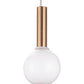 HomeRoots Alternating Ceiling Lamp With Gold and White Finish