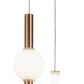 HomeRoots Alternating Ceiling Lamp With Gold and White Finish
