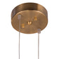 HomeRoots Alternating Ceiling Lamp With Gold and White Finish