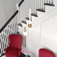 HomeRoots Alternating Ceiling Lamp With Gold and White Finish