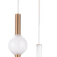 HomeRoots Alternating Ceiling Lamp With Gold and White Finish