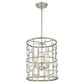 HomeRoots Amoret 3-Light Convertible Pendant in Antique Silver Finish