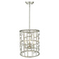 HomeRoots Amoret 3-Light Convertible Pendant in Antique Silver Finish