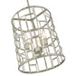HomeRoots Amoret 3-Light Convertible Pendant in Antique Silver Finish