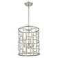 HomeRoots Amoret 3-Light Convertible Pendant in Antique Silver Finish