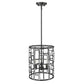 HomeRoots Amoret 3-Light Convertible Pendant in Matte Black Finish