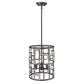 HomeRoots Amoret 3-Light Convertible Pendant in Matte Black Finish