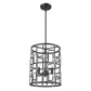 HomeRoots Amoret 3-Light Convertible Pendant in Matte Black Finish