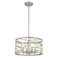 HomeRoots Amoret 4-Light Convertible Pendant in Antique Silver Finish