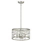 HomeRoots Amoret 4-Light Convertible Pendant in Antique Silver Finish