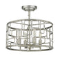 HomeRoots Amoret 4-Light Convertible Pendant in Antique Silver Finish