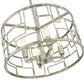 HomeRoots Amoret 4-Light Convertible Pendant in Antique Silver Finish