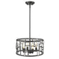 HomeRoots Amoret 4-Light Convertible Pendant in Matte Black Finish