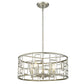 HomeRoots Amoret 5-Light Convertible Pendant in Antique Silver Finish