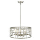 HomeRoots Amoret 5-Light Convertible Pendant in Antique Silver Finish