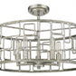 HomeRoots Amoret 5-Light Convertible Pendant in Antique Silver Finish