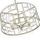 HomeRoots Amoret 5-Light Convertible Pendant in Antique Silver Finish