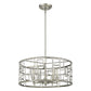 HomeRoots Amoret 5-Light Convertible Pendant in Antique Silver Finish
