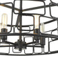 HomeRoots Amoret 5-Lightv Convertible Pendant in Matte Black Finish