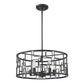 HomeRoots Amoret 5-Lightv Convertible Pendant in Matte Black Finish