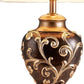 HomeRoots Ancient Baroque Styled Table Lamp in Gold Finish