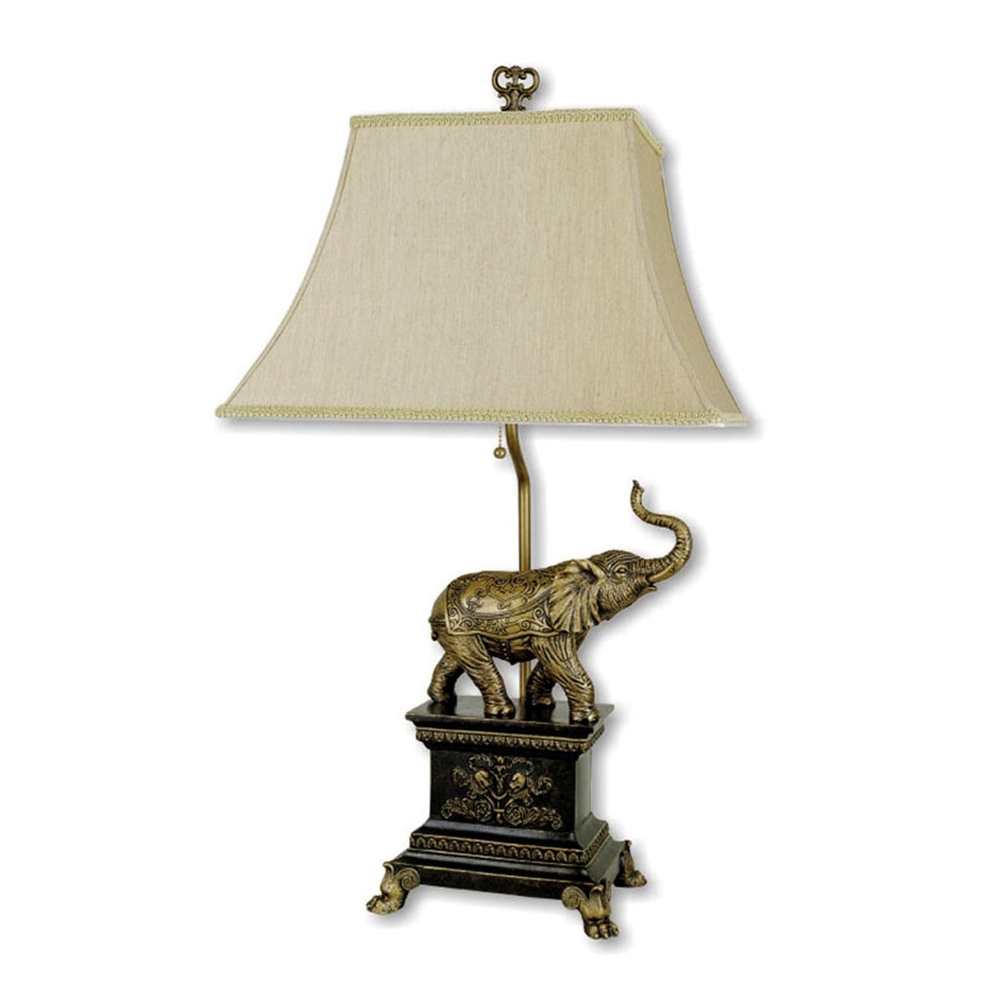 HomeRoots Antique Elephant Table Lamp in Bronze Finish