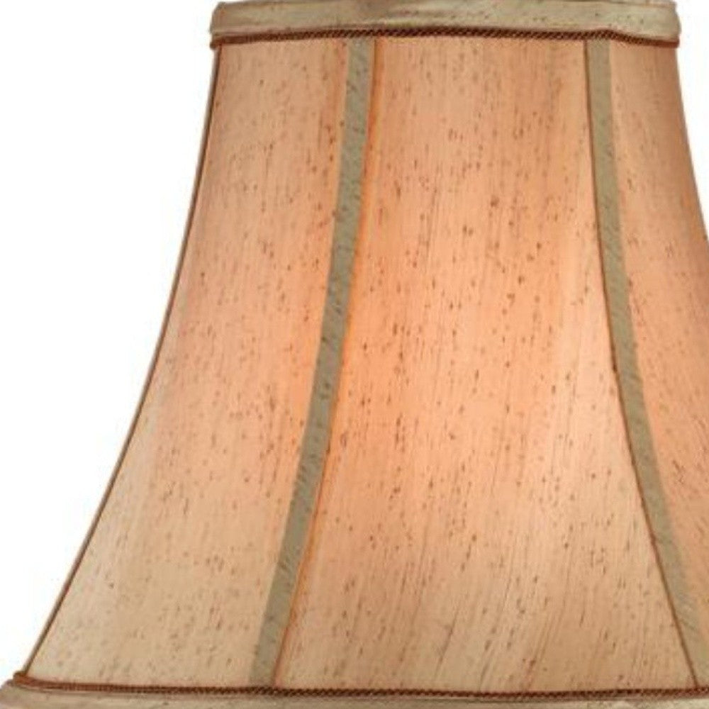 HomeRoots Antique Inspired Table Lamp With Linen Shade in Brown Finish