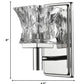 HomeRoots Arabella 1-Light Polished Nickel Sconce With Pressed Crystal Shade
