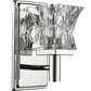 HomeRoots Arabella 1-Light Polished Nickel Sconce With Pressed Crystal Shade