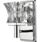 HomeRoots Arabella 1-Light Polished Nickel Sconce With Pressed Crystal Shade