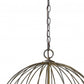 HomeRoots Aria 6-Light Globe Pendant in Oil-Rubbed Bronze Finish With Mother Of Pearl Accents