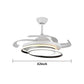 HomeRoots Asymmetric Ceiling Lamp And Fan With White Finish