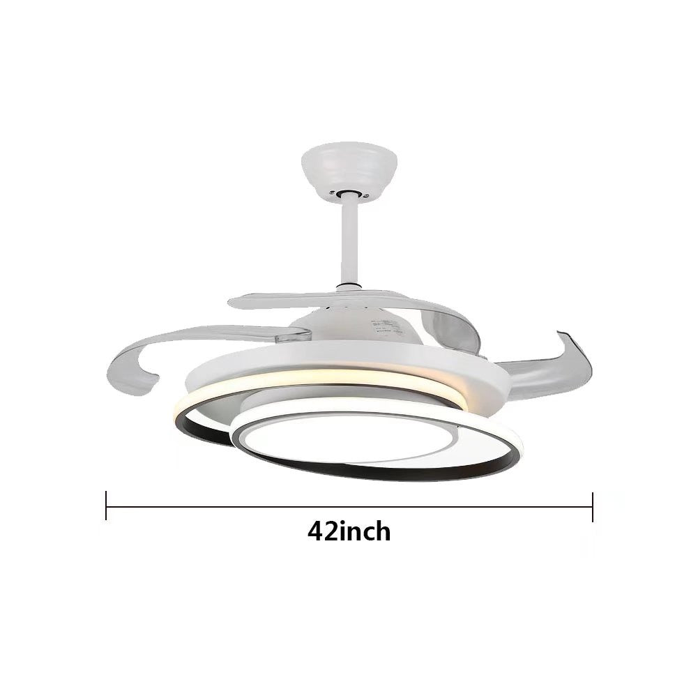 HomeRoots Asymmetric Ceiling Lamp And Fan With White Finish