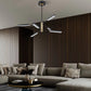 HomeRoots Asymmetric Six Light Ceiling Light in Black and Gold Finish