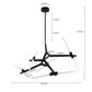 HomeRoots Asymmetric Ten Light Modern Chandelier in Black Metal Finish