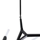 HomeRoots Asymmetric Ten Light Modern Chandelier in Black Metal Finish