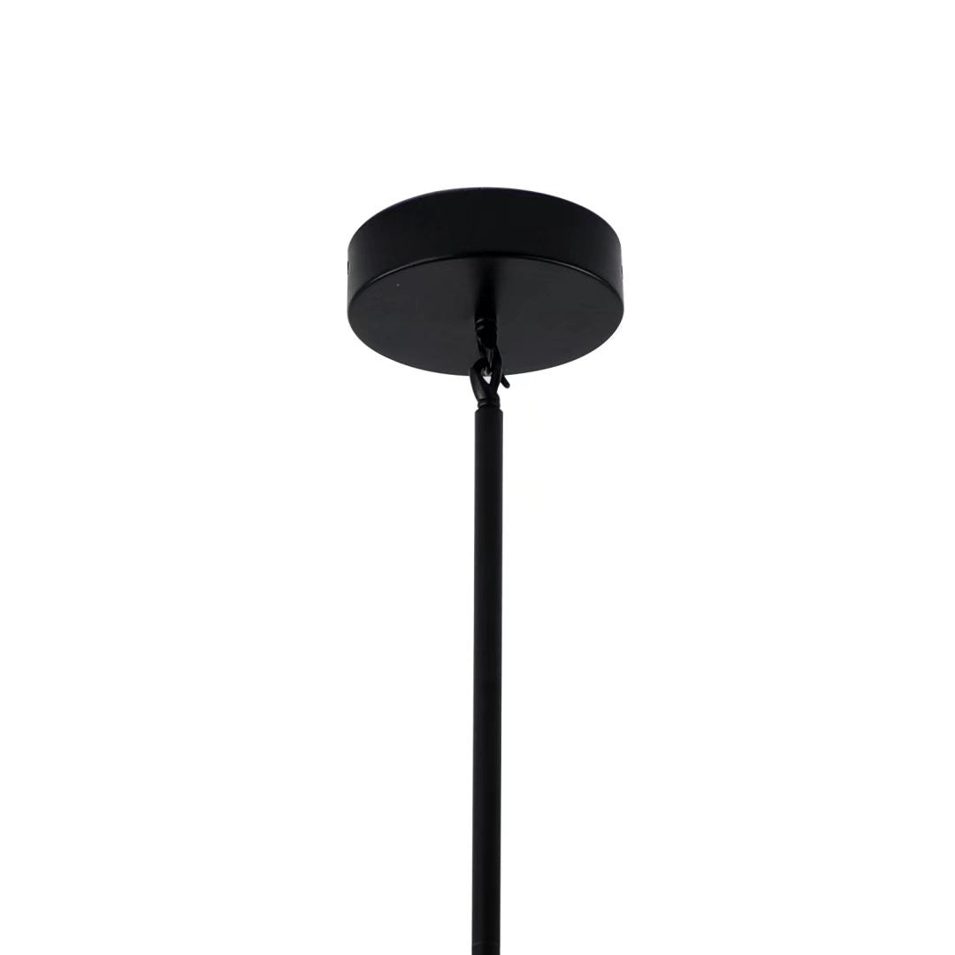 HomeRoots Asymmetric Ten Light Modern Chandelier in Black Metal Finish