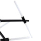HomeRoots Asymmetric Ten Light Modern Chandelier in Black Metal Finish
