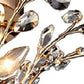 HomeRoots Ava 27" Crystal Flush Mount In Gold Finish