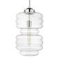 HomeRoots Ballina 1-Light Mini Pendant With Polished Nickel Finish