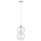 HomeRoots Ballina 1-Light Mini Pendant With Polished Nickel Finish