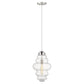 HomeRoots Ballina 1-Light Mini Pendant in Polished Nickel Finish