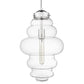 HomeRoots Ballina 1-Light Mini Pendant in Polished Nickel Finish