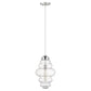 HomeRoots Ballina 1-Light Mini Pendant in Polished Nickel Finish