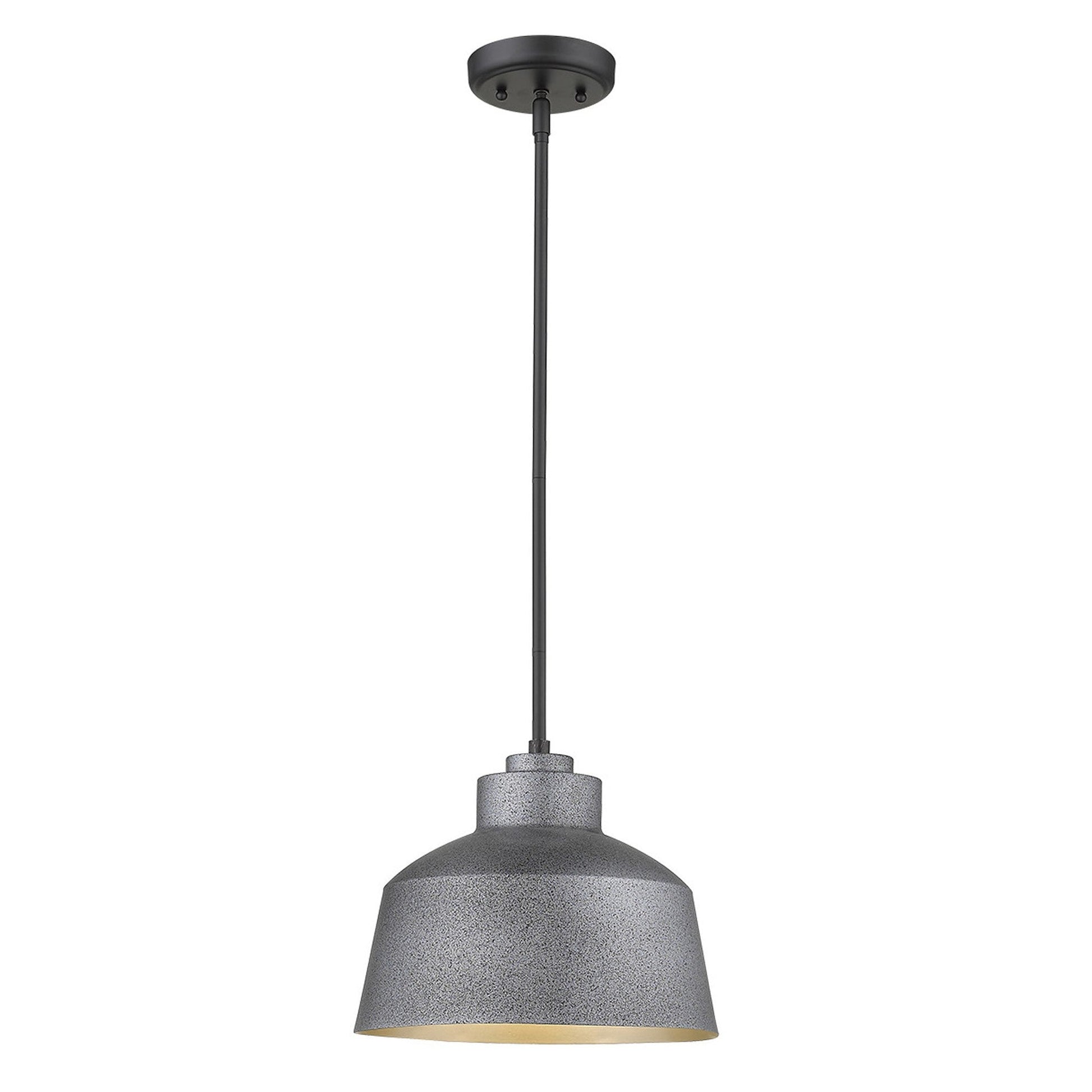 HomeRoots Barnes 1-Light Convertible Pendant in Gray Finish