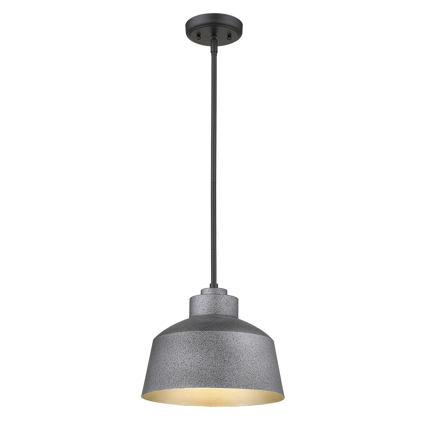 HomeRoots Barnes 1-Light Convertible Pendant in Gray Finish