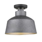 HomeRoots Barnes 1-Light Convertible Pendant in Gray Finish